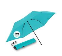 Doppler Ombrello tascabile Zero 99 Flat I Ombrello ultraleggero in Aqua Blue I Piccolo ombrello I Mini ombrello I Facile da aprire I Piatto & compatto I Ombrello, Blu acqua, Medium, Moderno