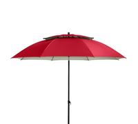 Doppler - Ombrellone, 200 cm, ombrellone stabile da spiaggia, a prova di vento, ombrellone da spiaggia, pieghevole, impermeabile, rosso