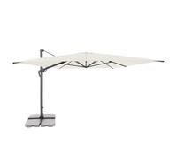 Doppler ombrellone a pendolo Jack 400x300cm al naturale I per balcone, terrazza e giardino I a manovella in alluminio resistente ai raggi UV I multifunzionale