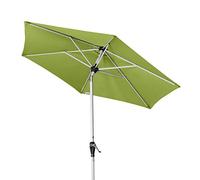 Doppler Ombrellone da giardino Active Auto Tilt Ø 210 cm - Manovella con inclinazione automatica, protezione UV SPF 50+, poliestere resistente alle intemperie, struttura in acciaio color argento