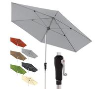 Doppler Ombrellone in alluminio da 275 cm - pieghevole con manovella per balcone o terrazza, resistente alla pioggia con protezione UV 80+