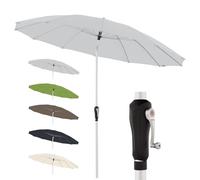 Doppler Ombrellone per il giardino in alluminio I Ombrellone da giardino con funzione di manovella I Ideale per giardino e balcone I 250 cm I Inclinazione versatile I Design orientale
