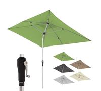 Doppler Ombrellone Rettangolare 190×290 cm in Alluminio - da Balcone e terrazza con manovella, tettuccio inclinabile, Protezione UV 80+ e Tessuto Impermeabile