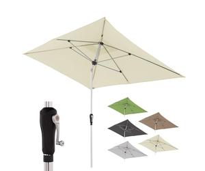 Doppler Ombrellone Rettangolare 190×290 cm in Alluminio - da Balcone e terrazza con manovella, tettuccio inclinabile, Protezione UV 80+ e Tessuto Impermeabile