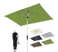 Doppler Ombrellone Rettangolare 220×140 cm in Alluminio - da Giardino con manovella, inclinabile, per Balcone e terrazza, Protezione UV 80+