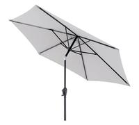 Doppler Parasole Jack 250cm grigio chiaro I rotondo per balcone e terrazza I inclinabile I da giardino con funzione di manovella