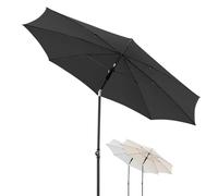 Doppler Ombrellone per il giardino Rethink I 200 cm in grigio chiaro I Ombrellone rotondo inclinabile per balcone e terrazza I Ombrellone sostenibile I Parasole da balcone con apertura a mano