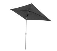 Doppler Rethink - Ombrellone da giardino inclinabile, 180 x 120 cm, colore: grigio scuro, rettangolare, per balcone e terrazza, sostenibile, con apertura a mano, con copertura