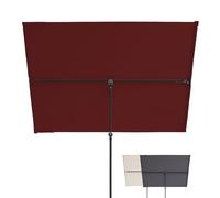 Doppler Schermo da balcone I 170x130cm I Protezione solare per balcone e terrazza I Schermo flessibile per la privacy I Ombrellone rettangolare e ruotabile I Ombrellone da giardino per balcone