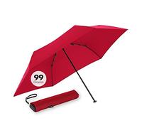 Doppler Zero,99 Flat ombrello piatto manuale ultraleggero 99 g tascabile | Solo 99 g - ombrello piatto, antivento, compatto e salvaspazio, per tasca, borsa e bagaglio da viaggio, Rosso