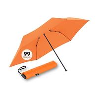 Doppler Zero,99 Flat ombrello piatto manuale ultraleggero 99 g tascabile | Solo 99 g - ombrello piatto, antivento, compatto e salvaspazio, per tasca, borsa e bagaglio da viaggio, Arancione