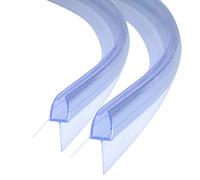 DOPPOSO Guarnizione per doccia curva, 2 x 60 cm, guarnizione di ricambio per vetro 5 mm/6 mm di spessore, per porta della doccia, protezione dalle cadute per vasca e doccia circolare, doccia a quarto