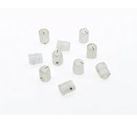 Dopro 10 manopole trasparenti per amplificatore con bordo smerlato per chitarra, effetto cilindro trasparente