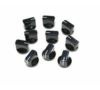 Dopro 10PCS Guitar Amp effetto pedale manopole puntatore manopola con set di viti, Nero