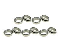 Dopro 10pcs Ottone Filettatura Metrica Profondo Rotondo Incasso Dado Interruttore A Levetta Dado per Epi/Import Chitarre Nichel