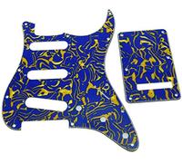 Dopro 11 fori Strat SSS battipenna ST piastra posteriore Trem copertura per USA/messicano FD Strat Blue Shell