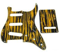 Dopro 11 fori Strat SSS battipenna ST piastra posteriore Trem copertura per USA/messicano FD Strat nero giallo vimini