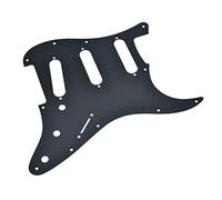 Dopro 11 Foro Alluminio Opaco Strat SSS Battipenna Metallo Anodizzato ST Pick Guard Scratch Plate per USA/Messico ST/Strat Nero Opaco