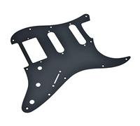 Dopro 11 Foro In Alluminio Opaco Strat HSS Stile Battipenna Metallo Anodizzato ST Pick Guard Scratch Piastra per USA/Messico ST/Strat Nero Opaco
