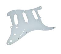 Dopro 11 Foro In Alluminio Opaco Strat SSS Battipenna Metallo Anodizzato ST Pick Guard Scratch Plate per USA/Messico ST/Strat Argento Opaco