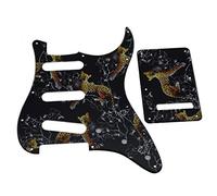 Dopro 11 Foro Strat SSS 3D Stampato plastica battipenna ST Piastra Posteriore Trem Cover adatta USA/Messicano Fender Strat Leopard Pattern