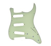 Dopro 11 Foro Vintage 62 Strat ST SSS Single Coil Pickups Chitarra Battipenna Scratch Plate con viti per American FD 62 Stratocaster Verde menta 3 strati