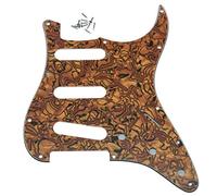 Dopro 11 Foro Vintage 62 Strat ST SSS Singola Bobina Pickups Chitarra Pickguard Scratch Plate con Viti per American Fender 62 Stratocaster Tiger Stripe