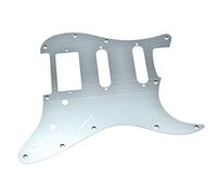 Dopro 11-Hole Alluminio Anodizzato Stile Moderno Strat HSS Chitarra Battipenna Scratch Plate per Americano/Messicano FD Stratocaster Argento