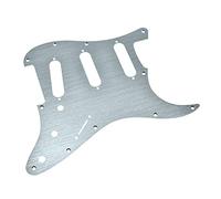 Dopro 11-Hole Alluminio Anodizzato Stile Moderno Strat SSS Chitarra Battipenna Scratch Plate per Americano/Messicano FD Stratocaster Argento