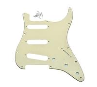 Dopro 11 hole vintage 62 Strat Sss chitarra Pickguard Aged White 3 Ply