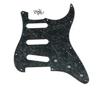 Dopro 11 hole vintage 62 Strat Sss chitarra Pickguard Black Pearl