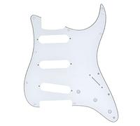 Dopro 11 hole vintage 62 Strat Sss chitarra Pickguard White 3 Ply (WBW)