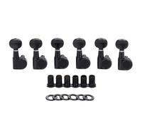 Dopro 15:1 Chitarra 2 Pin Tuners Tuning Keys Dual Pin Chitarra Tuning Machine Heads per Import Style Squier Affinity/Ibanez/Yamaha Chitarre Mini Chiave Ovale Nero