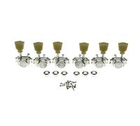 Dopro 3 x 3 vintage Style chiusura accordatore Tuning pioli chiavi meccaniche Guitar Part per chitarra Les Paul Guitars Nickel with Tulip Button