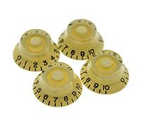 Dopro 4 manopole per campana della chitarra LP USA (imperiale) 24 scanalature sottili manopole per cappello superiore per USA Les Paul con pentole CTS, color crema