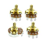 Dopro 4-Pack Full Size 24mm Base Metrica Chitarra Basso Vasi con 15mm breve Ottone Albero Lineare Conico Potenziometri B500K