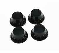 Dopro 4pcs Nero w/Gold Number LP Chitarra Bell Knobs Top Hat Manopole per Les Paul