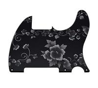 Dopro 5 Fori Tele Vuoto Chitarra 3D Stampato Plastica Battipenna Graffio Piastra per FD Telecaster Esquire Flower Pattern