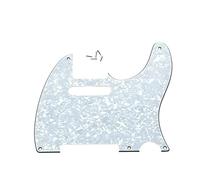 Dopro 5 fori Vintage Tele Chitarra Pickguard Scratch Plate si adatta USA/Mexican Fender Telecaster White Pearl