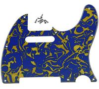 Dopro 8 fori Tele Guitar Pickguard Scratch Plate adatto USA/Messicano FD Telecaster Blue Shell
