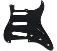 Dopro 8 fori Vintage Strat SSS chitarra battipenna ST Scratch Plate per USA/messicano FD Strat Nero 3 strati