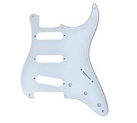Dopro 8 Fori Vintage Strat SSS Chitarra Pickguard ST Scratch Plate si adatta USA/Messicano Fender Strat Bianco 3 Ply