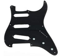 Dopro 8 fori Vintage Strat SSS Guitar Battipenna ST Scratch Plate per USA/Messicano FD Strat Nero 1 Strato