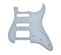 Dopro - Battipenna a 11 fori per chitarra Strat HSS, con supporto per pickup humbucking a 2 viti, per American FD Stratocaster bianco a 3 strati