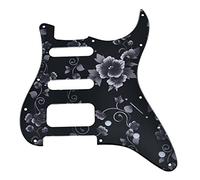 Dopro - Battipenna a 11 fori per chitarra Strat HSS, con supporto per pickup humbucking a 3 viti, per American FD Stratocaster, motivo floreale