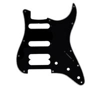 Dopro Battipenna a 11 fori ST/Strat HSS per chitarra humbucking pickup senza fori per viti per American Ultra Series Stratocaster nero a 3 strati