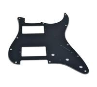 Dopro Battipenna a 11 fori ST Style Dual Humbucker HH per chitarre americane Strat con doppio pickup humbucking foro quadrato ad angolo nero a 3 strati