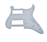 Dopro Battipenna a 11 fori ST Style Dual Humbucker HH per chitarre americane Strat con doppio pickup humbucking foro quadrato ad angolo bianco a 3 strati