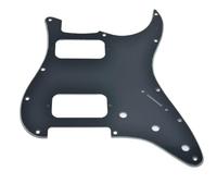 Dopro Battipenna a 11 fori ST Style Dual Humbucker HH per chitarre americane Strat con doppio pickup humbucking foro angolare rotondo nero a 3 strati