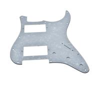 Dopro Battipenna a 11 fori ST Style Dual Humbucker HH per chitarre Stratocaster americane con doppio pickup humbucking foro quadrato ad angolo bianco perla